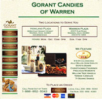 thumbnail for the first Gorant Candies of Warren site. Click on it to view larger version on the stage to the right.